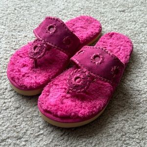 Jack rogers hot pink slippers size 6